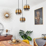 Glass and Brass Pendant Light