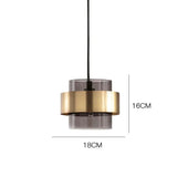 Glass and Brass Pendant Light view 10