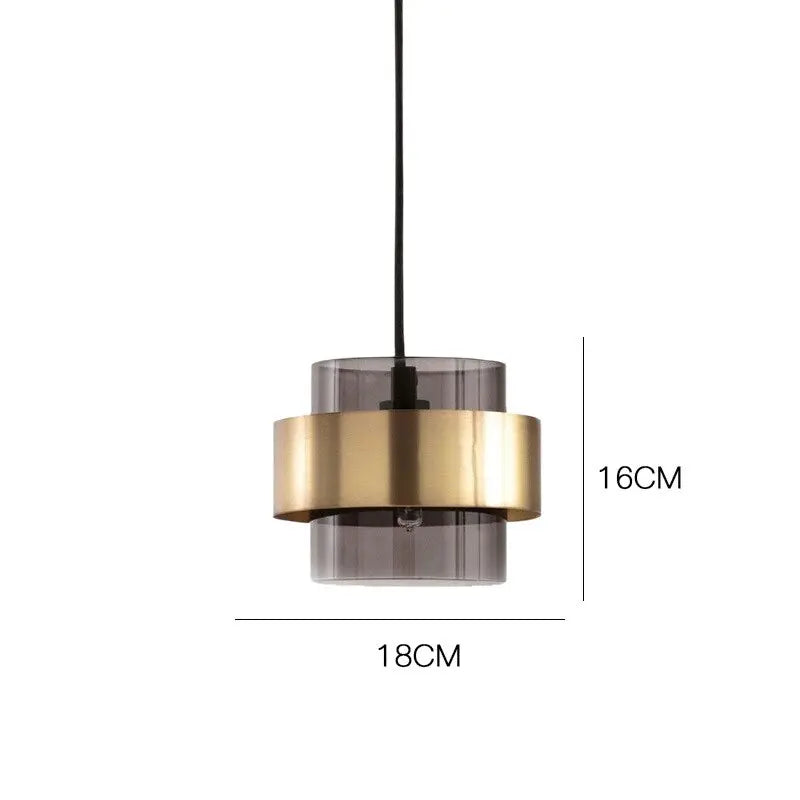Glass and Brass Pendant Light view 10