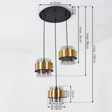 Glass and Brass Pendant Light view 2