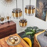 Glass and Brass Pendant Light view 5