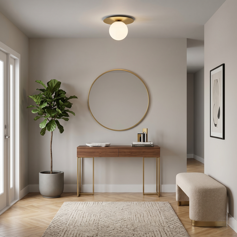 Glass Ball Ceiling Light