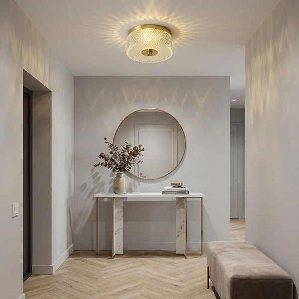 Glass Flush Ceiling Light