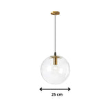 Clear Glass Globe Pendant Light view 11