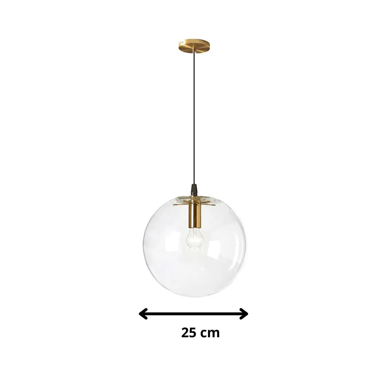 Clear Glass Globe Pendant Light view 11