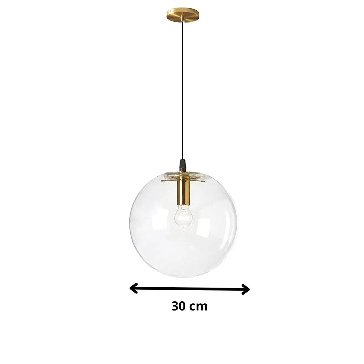 Clear Glass Globe Pendant Light - image 12