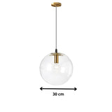 Clear Glass Globe Pendant Light view 12