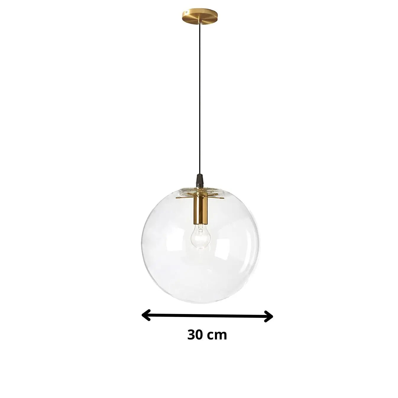 Clear Glass Globe Pendant Light view 12