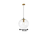 Clear Glass Globe Pendant Light view 2