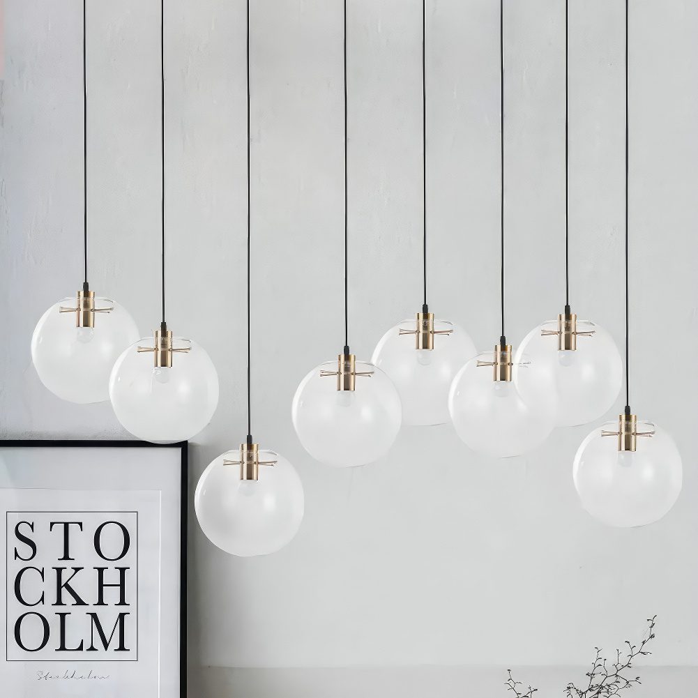 Clear Glass Globe Pendant Light view 5