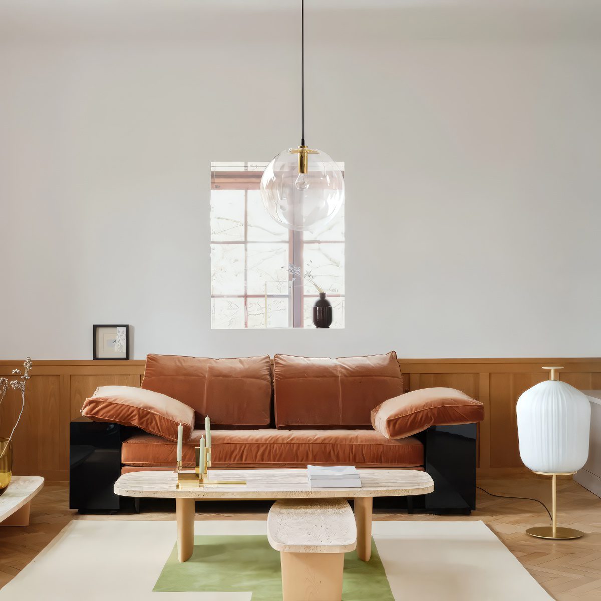 Clear Glass Globe Pendant Light view 8