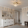 Gold and Crystal Ceiling Light