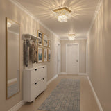 Gold and Crystal Ceiling Light view 3