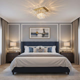 Gold and Crystal Ceiling Light view 5