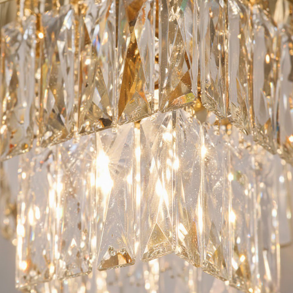Gold and Crystal Ceiling Light view 6
