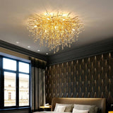 Gold and Crystal Chandelier view 3