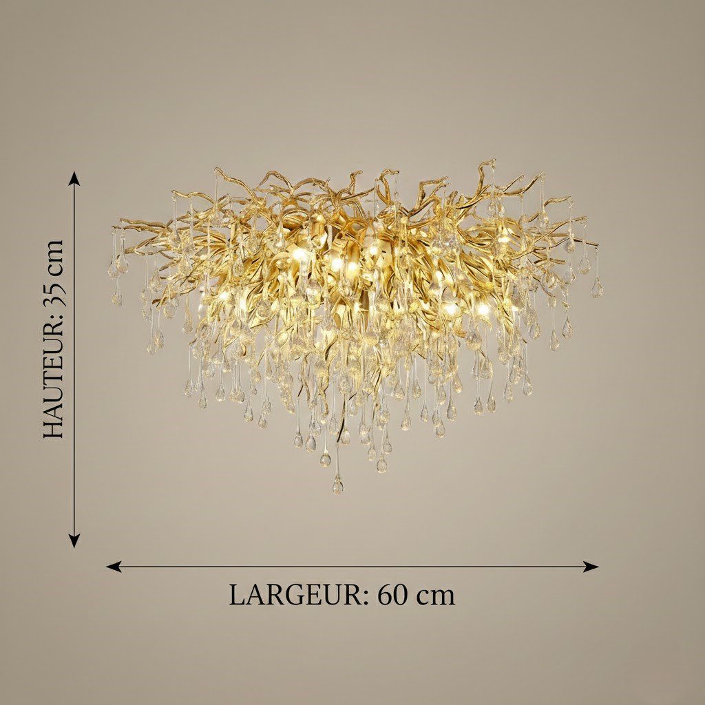 Gold and Crystal Chandelier view 8