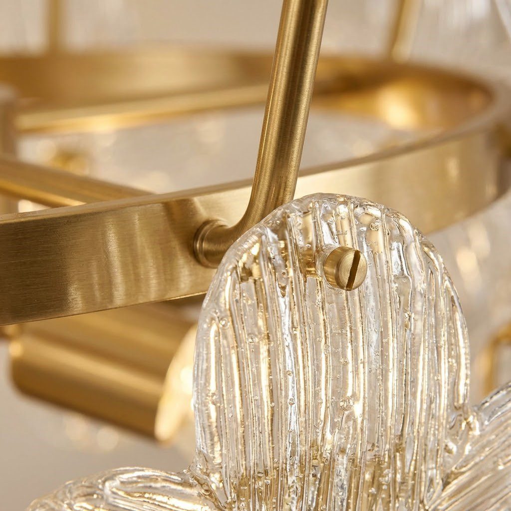 Gold and Glass Ceiling Light view 4