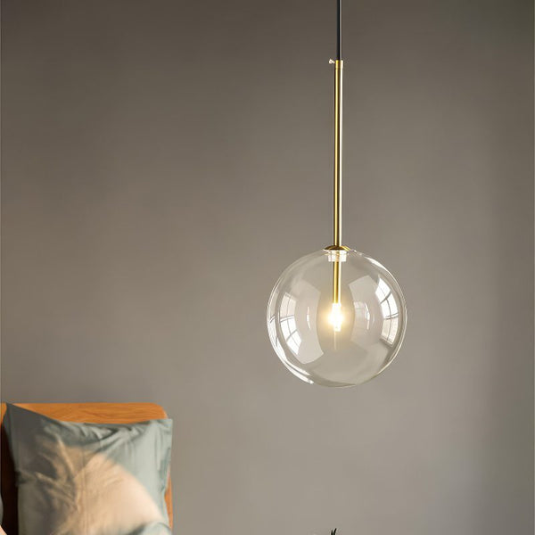 Gold and Glass Pendant Light