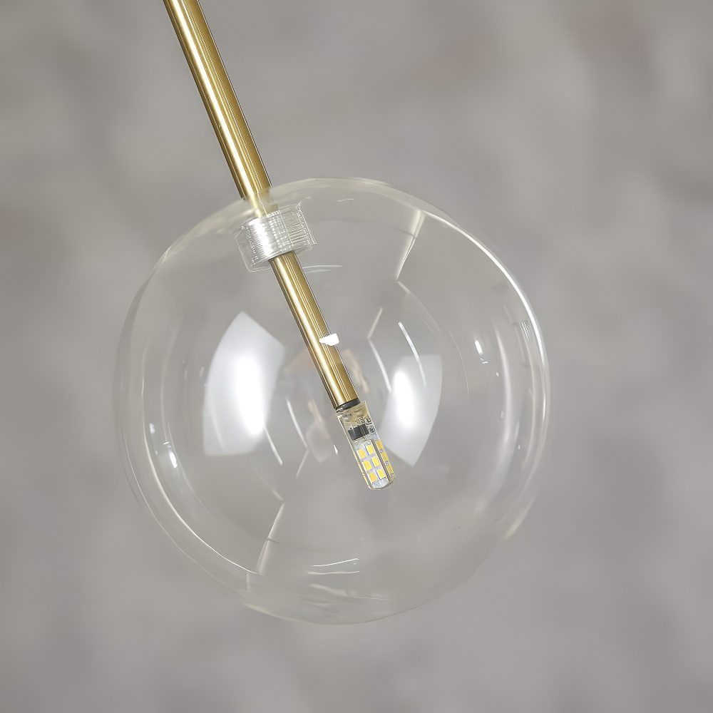 Gold and Glass Pendant Light view 10