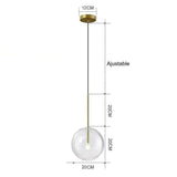 Gold and Glass Pendant Light view 12