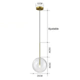 Gold and Glass Pendant Light view 3