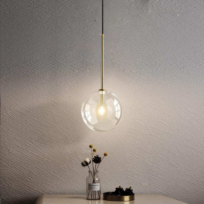 Gold and Glass Pendant Light view 6