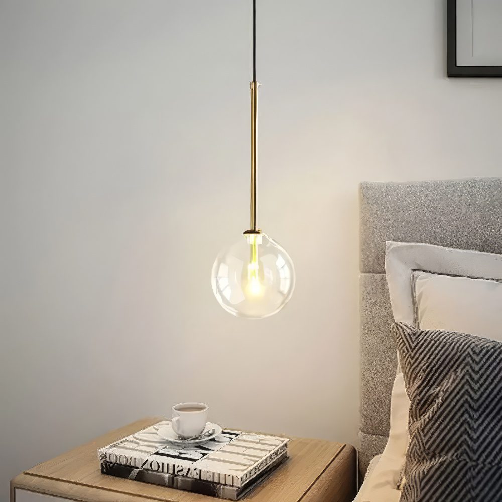 Gold and Glass Pendant Light view 7