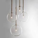 Gold and Glass Pendant Light view 8