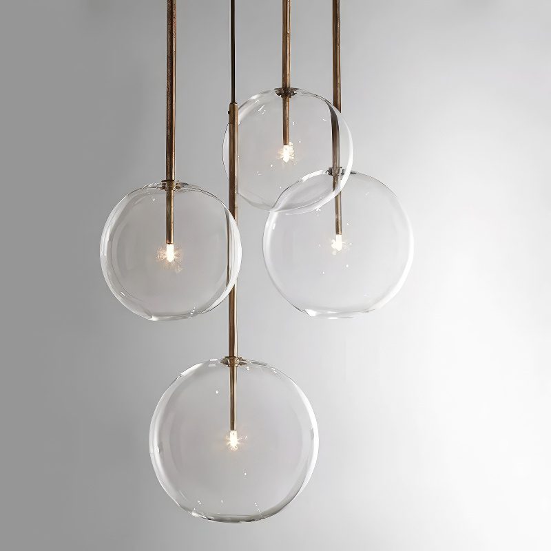 Gold and Glass Pendant Light view 8
