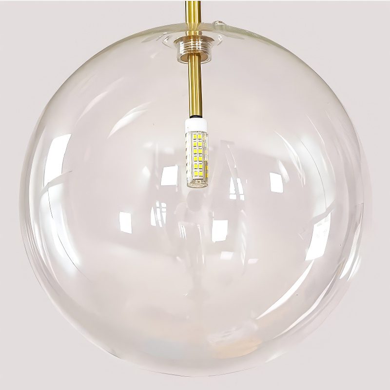 Gold and Glass Pendant Light view 9