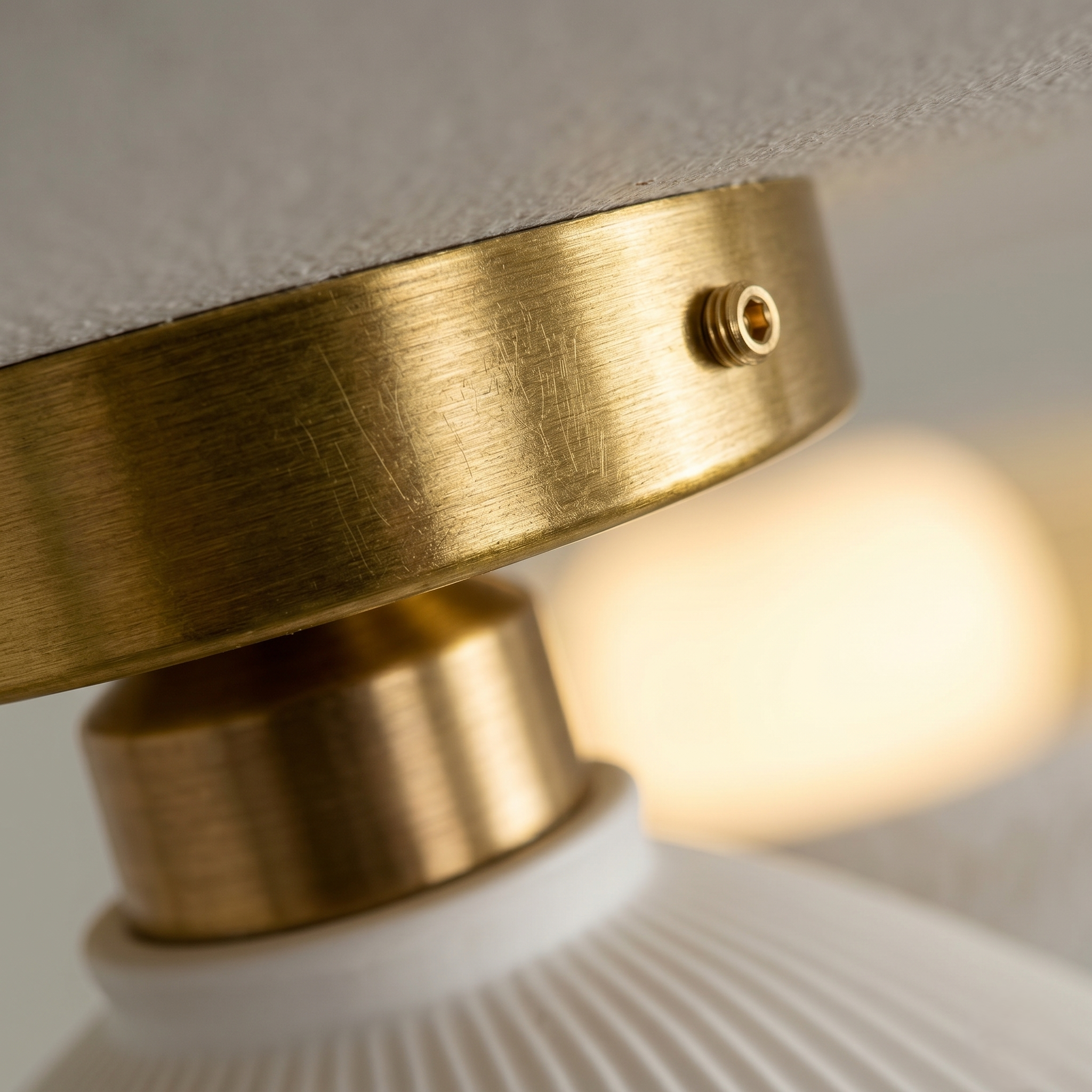 Gold and White Ceiling Light view 4