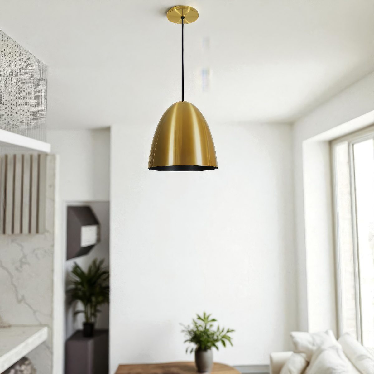 Gold Bell Pendant Light view 2