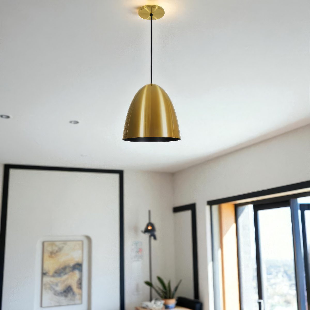 Gold Bell Pendant Light view 3