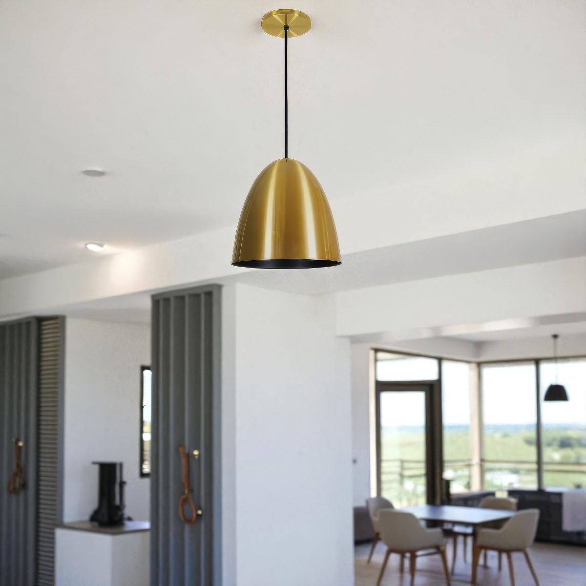 Gold Bell Pendant Light view 4
