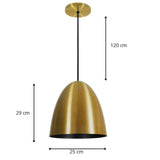 Gold Bell Pendant Light view 9