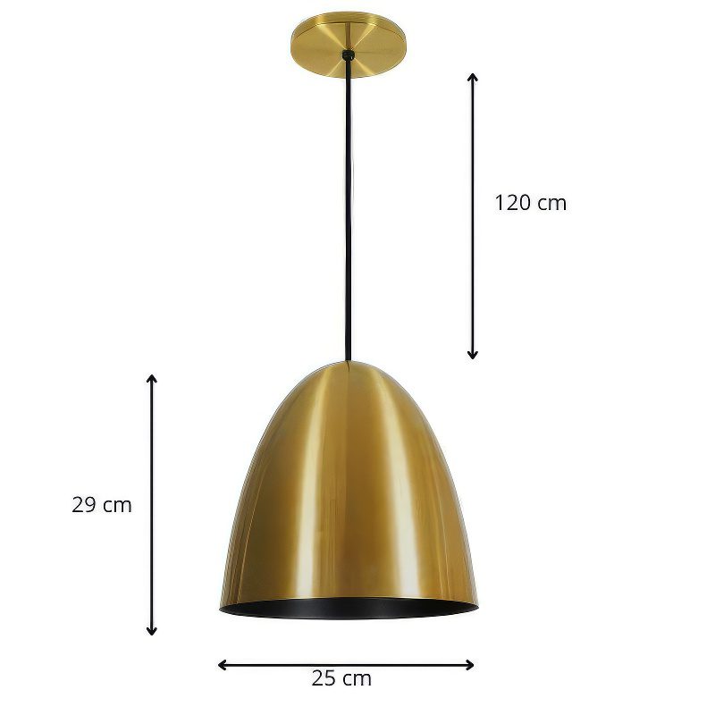 Gold Bell Pendant Light view 9