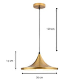 Gold Cone Pendant Light view 6