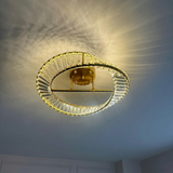Round Gold Crystal Ceiling Light view 2