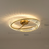 Round Gold Crystal Ceiling Light view 6