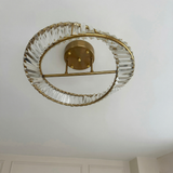 Round Gold Crystal Ceiling Light view 7
