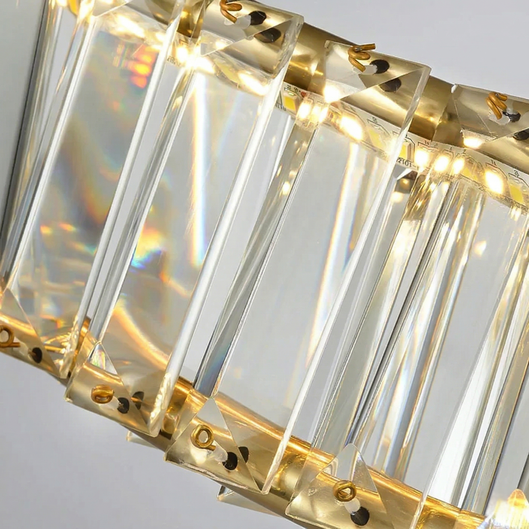 Round Gold Crystal Ceiling Light view 9