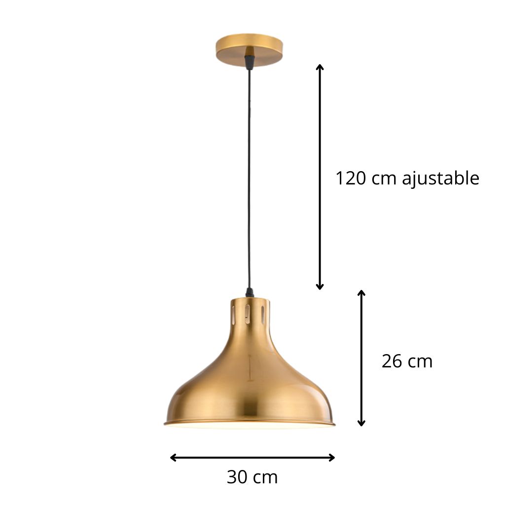 Gold Dome Pendant Light view 2
