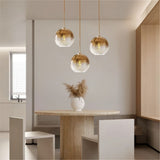 Gold Glass Globe Pendant Light view 4
