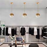 Gold Glass Globe Pendant Light view 6