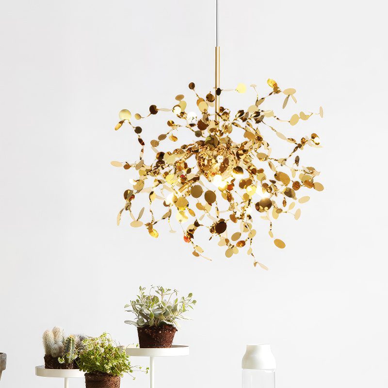 Gold Leaf Pendant Light view 2