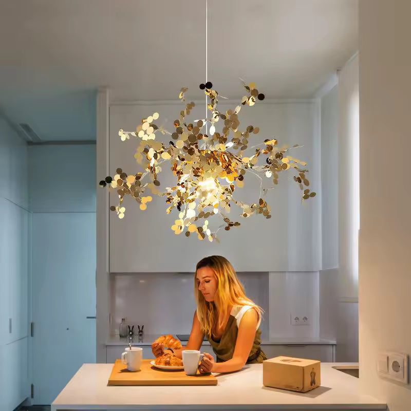 Gold Leaf Pendant Light view 5