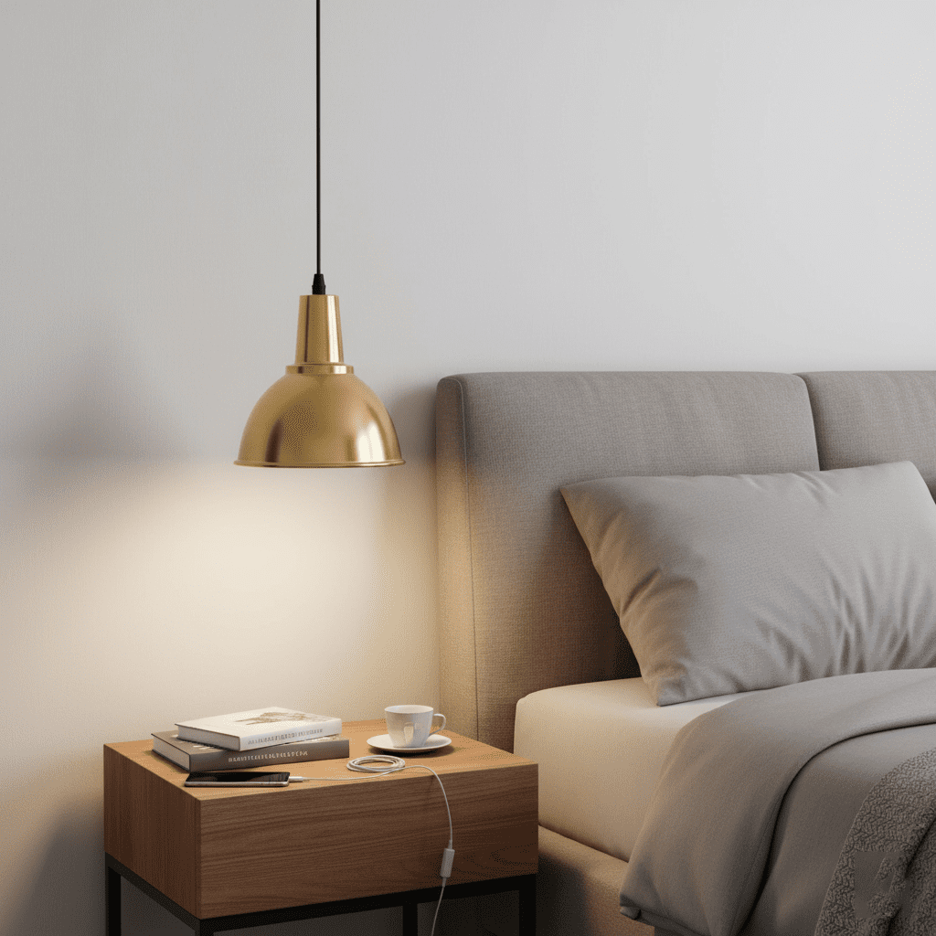Gold Metal Pendant Light view 1