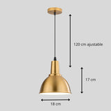 Gold Metal Pendant Light view 2