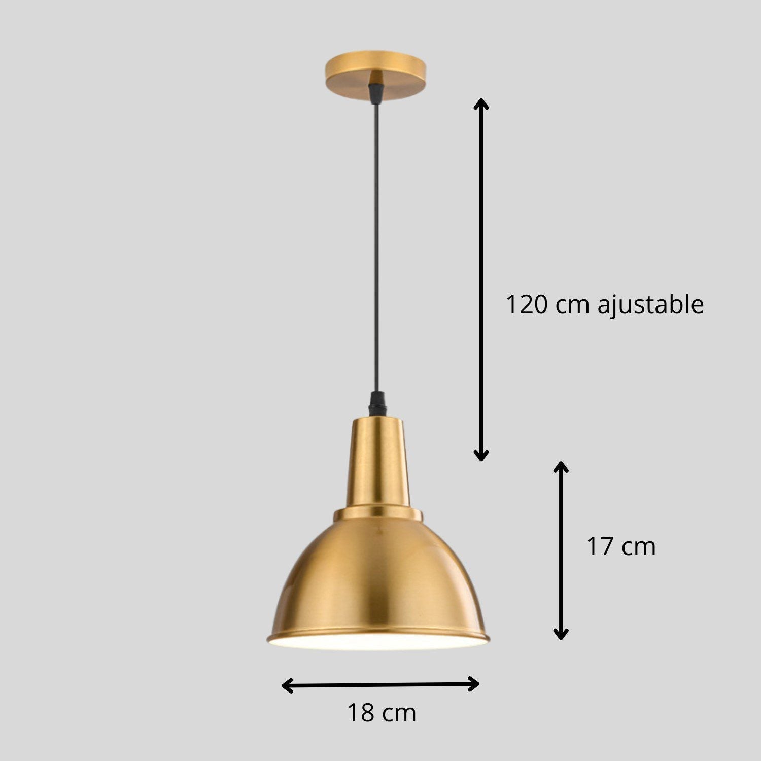 Gold Metal Pendant Light view 2